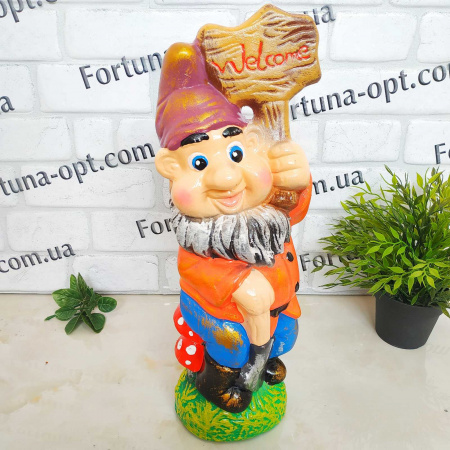 Гном Велком малый керамический 2921 ✅ базовая цена 161.62 грн. ✔ Опт ✔ Скидки ✔ Заходите! - Интернет-магазин ✅ Фортуна-опт ✅