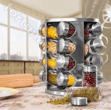 Набор для специй вращающийся Edenberg EB - 4024 -17 предметов ✅ картинка - Интернет-магазин ✅ Fortuna-opt.com.ua. ✅ Набор для специй вращающийся Edenberg EB - 4024 -17 предметов ✅ базовая цена $13.72 ✔ Опт ✔ Скидки ✔ Заходите! - Интернет-магазин ✅ Фортуна-опт ✅