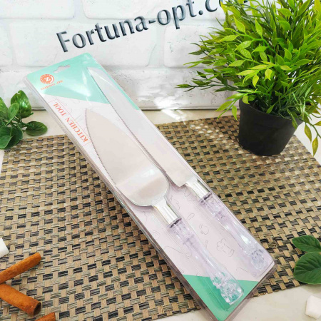 Набор для торта 2 шт. лопатка + нож 1754 ✅ картинка - Интернет-магазин ✅ Fortuna-opt.com.ua. ✅ Набор для торта 2 шт. лопатка + нож 1754 ✅ базовая цена 92.79 грн. ✔ Опт ✔ Скидки ✔ Заходите! - Интернет-магазин ✅ Фортуна-опт ✅