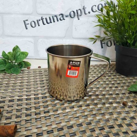 Кружка из нержавеющей стали 9 см A-Plus - 0274 ✅ базовая цена $0.96 ✔ Опт ✔ Скидки ✔ Заходите! - Интернет-магазин ✅ Фортуна-опт ✅