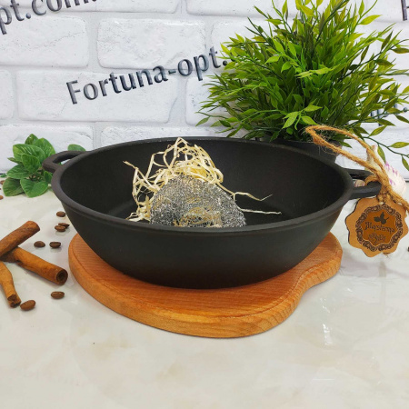 Жаровня чугунная литая без крышки 24х6см Т 102 ✅ базовая цена 442.01 грн. ✔ Опт ✔ Скидки ✔ Заходите! - Интернет-магазин ✅ Фортуна-опт ✅