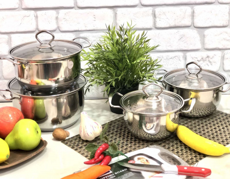 Набор посуды из нержавейки A-Plus - 2062➜ Опт и розница ✅ актуальная цена -Интернет магазин ✅ Фортуна ✅
