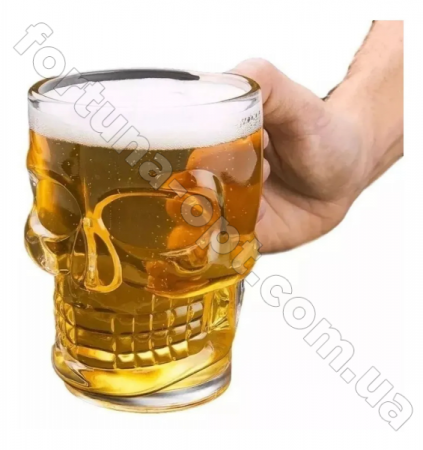 Пивной бокал Череп 500 мл - 6157 ✅ базовая цена 49.40 грн. ✔ Опт ✔ Скидки ✔ Заходите! - Интернет-магазин ✅ Фортуна-опт ✅