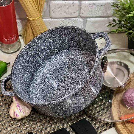 Казан - кастрюля с мраморным покрытием Edenberg EB - 3977 - 3.3 л / 22 см ✅ картинка - Интернет-магазин ✅ Fortuna-opt.com.ua. ✅ Казан - кастрюля с мраморным покрытием Edenberg EB - 3977 - 3.3 л / 22 см ✅ базовая цена $24.41 ✔ Опт ✔ Скидки ✔ Заходите! - Интернет-магазин ✅ Фортуна-опт ✅