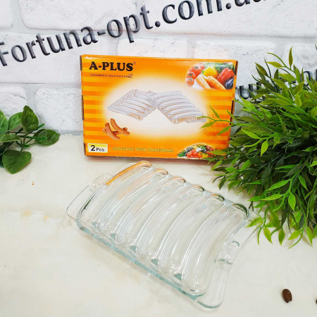 Противень стеклянный для выпечки колбасных изделий A-Plus - 1089 ✅ базовая цена $4.68 ✔ Опт ✔ Скидки ✔ Заходите! - Интернет-магазин ✅ Фортуна-опт ✅