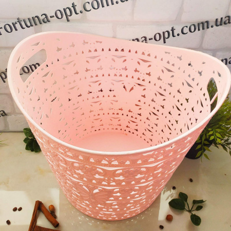 Корзина-плетенка с ручками пластиковая 39*38*37 см - Stenson - 85452 ✅ базовая цена $5.80 ✔ Опт ✔ Скидки ✔ Заходите! - Интернет-магазин ✅ Фортуна-опт ✅