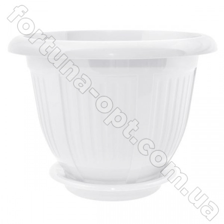 Горшок цветочный Волна 24*19 см - 0321 ✅ базовая цена 33.96 грн. ✔ Опт ✔ Скидки ✔ Заходите! - Интернет-магазин ✅ Фортуна-опт ✅