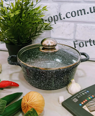 Казан 1.4л A-Plus 16см круглый мрамор 3018 ✅ картинка - Интернет-магазин ✅ Fortuna-opt.com.ua. ✅ Казан 1.4л A-Plus 16см круглый мрамор 3018 ✅ базовая цена $9.71 ✔ Опт ✔ Скидки ✔ Заходите! - Интернет-магазин ✅ Фортуна-опт ✅