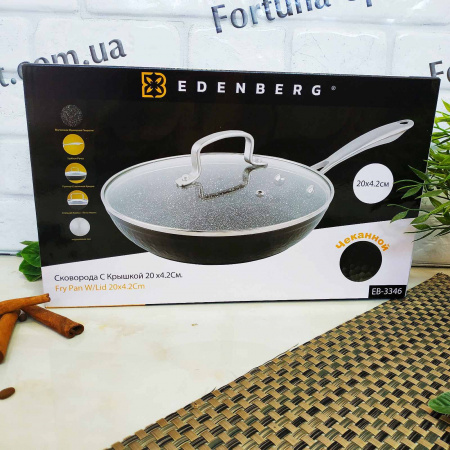 Сковорода Edenberg EB - 3346 - 20 см ✅ картинка - Интернет-магазин ✅ Fortuna-opt.com.ua. ✅ Сковорода Edenberg EB - 3346 - 20 см ✅ базовая цена $14.14 ✔ Опт ✔ Скидки ✔ Заходите! - Интернет-магазин ✅ Фортуна-опт ✅