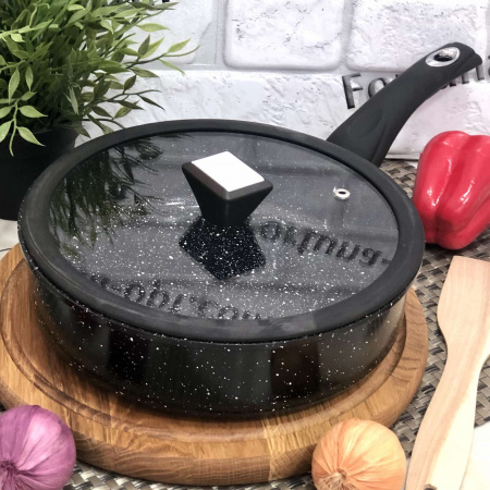 Сковорода с гранитным покрытием глубокая A-Plus - 1508 - 28 см ✅ базовая цена $22.93 ✔ Опт ✔ Скидки ✔ Заходите! - Интернет-магазин ✅ Фортуна-опт ✅