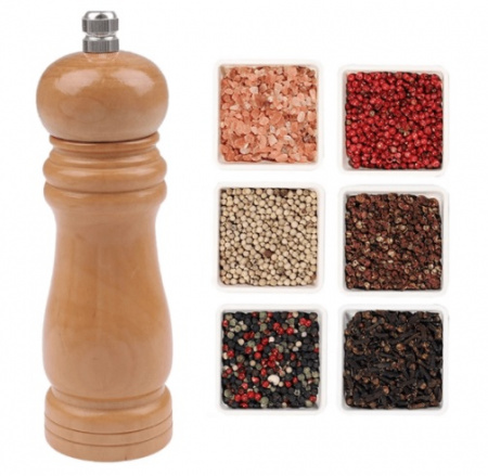 Перцемолка деревянная с металлическим механизмом 17 см - 0007 ✅ базовая цена $2.62 ✔ Опт ✔ Скидки ✔ Заходите! - Интернет-магазин ✅ Фортуна-опт ✅