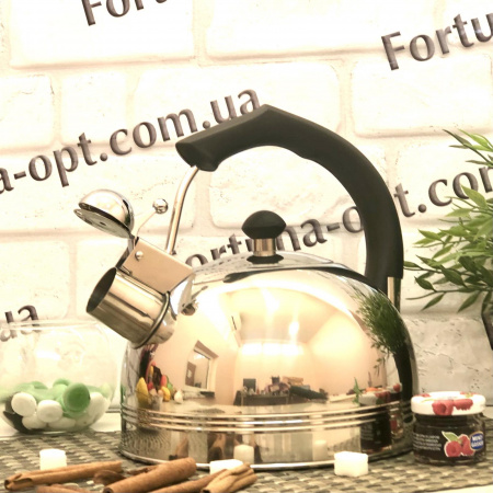 Чайник со свистком нержавейка 2,5 л A-Plus - 1324 ✅ базовая цена $8.69 ✔ Опт ✔ Скидки ✔ Заходите! - Интернет-магазин ✅ Фортуна-опт ✅
