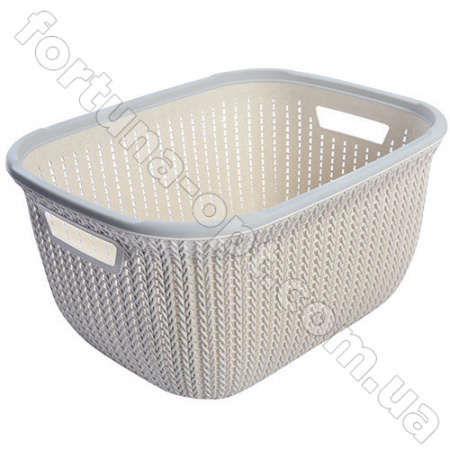 Корзина-плетенка с ручками 50*35*24 см - Stenson - 85727   ✅ базовая цена $7.21 ✔ Опт ✔ Скидки ✔ Заходите! - Интернет-магазин ✅ Фортуна-опт ✅