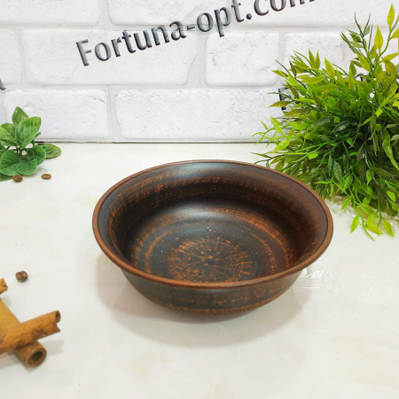   Миска 600 мл красная глина гладкая 6 х 17 см 7769 ✅ базовая цена 49.73 грн. ✔ Опт ✔ Скидки ✔ Заходите! - Интернет-магазин ✅ Фортуна-опт ✅
