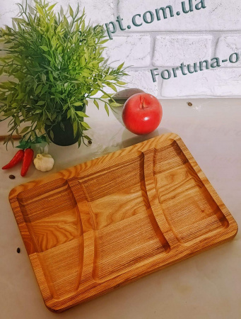 Менажница Ясень 25х35см прямоугольная 3 секции 0131 ✅ базовая цена 221.94 грн. ✔ Опт ✔ Скидки ✔ Заходите! - Интернет-магазин ✅ Фортуна-опт ✅