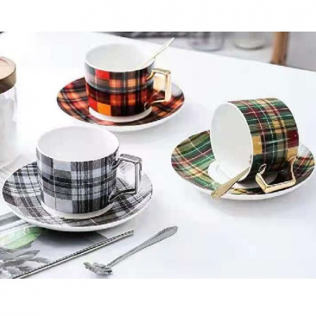 Чашка с блюдцем и ложкой 220 мл "Irish pub" 00940 ✅ базовая цена $8.66 ✔ Опт ✔ Скидки ✔ Заходите! - Интернет-магазин ✅ Фортуна-опт ✅