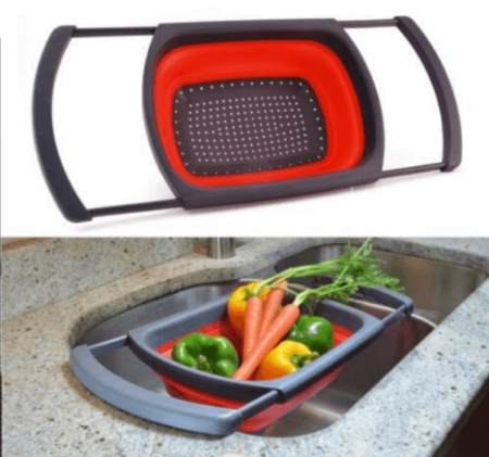 Дуршлаг силиконовый раскладной 38*27 см A-Plus - 1979 ✅ базовая цена $4.17 ✔ Опт ✔ Скидки ✔ Заходите! - Интернет-магазин ✅ Фортуна-опт ✅