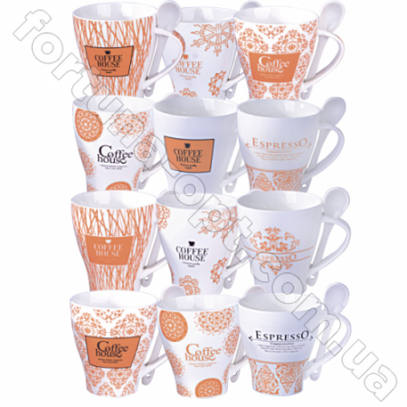 Чашка фарфор 375 мл Кофе Хаус 2063  ✅ базовая цена 75.41 грн. ✔ Опт ✔ Скидки ✔ Заходите! - Интернет-магазин ✅ Фортуна-опт ✅