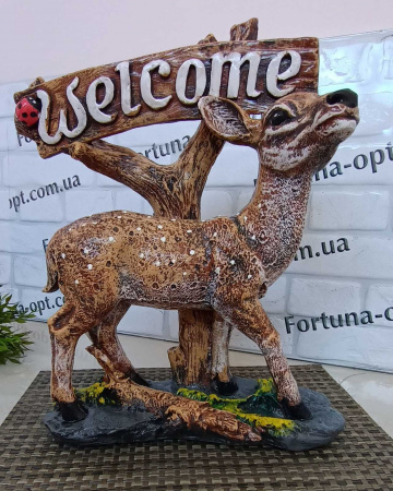  Олень велком гипс 1685 ✅ базовая цена 444 грн. ✔ Опт ✔ Скидки ✔ Заходите! - Интернет-магазин ✅ Фортуна-опт ✅