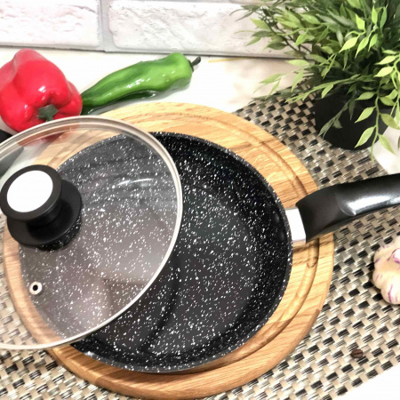 Сковорода 24 см с крышкой, гранитное покрытие A-Plus - 1481 ✅ картинка - Интернет-магазин ✅ Fortuna-opt.com.ua. ✅ Сковорода 24 см с крышкой, гранитное покрытие A-Plus - 1481 ✅ базовая цена $10.44 ✔ Опт ✔ Скидки ✔ Заходите! - Интернет-магазин ✅ Фортуна-опт ✅