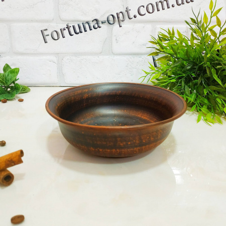   Миска 600 мл красная глина гладкая 6 х 17 см 7769 ✅ базовая цена 49.73 грн. ✔ Опт ✔ Скидки ✔ Заходите! - Интернет-магазин ✅ Фортуна-опт ✅