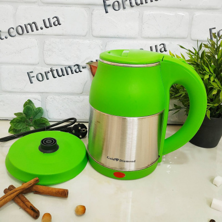 Чайник электрический пластик+нержавейка 2 л Kitchen - 0005 ✅ базовая цена $10.47 ✔ Опт ✔ Скидки ✔ Заходите! - Интернет-магазин ✅ Фортуна-опт ✅
