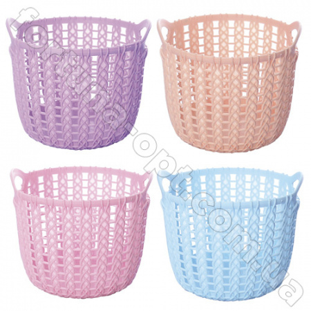 Корзина плетенка с ручками пластиковая 13*10 см - Stenson - 85454 ✅ базовая цена $0.49 ✔ Опт ✔ Скидки ✔ Заходите! - Интернет-магазин ✅ Фортуна-опт ✅