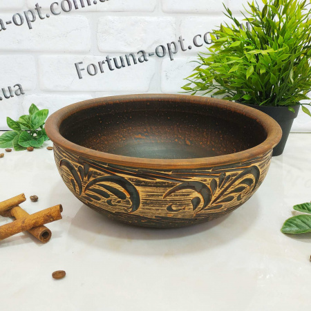 Макитра 4 л без крышки из красной глины - 7780 ✅ картинка - Интернет-магазин ✅ Fortuna-opt.com.ua. ✅ Макитра 4 л без крышки из красной глины - 7780 ✅ базовая цена 121 грн. ✔ Опт ✔ Скидки ✔ Заходите! - Интернет-магазин ✅ Фортуна-опт ✅