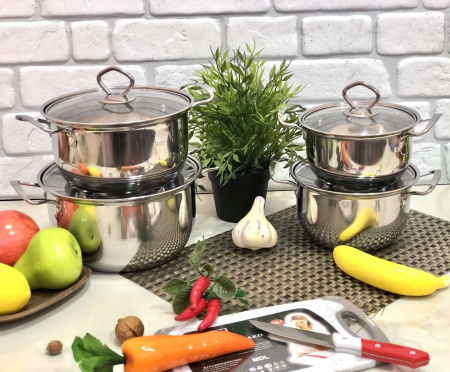 Набор посуды из нержавейки A-Plus - 2062➜ Опт и розница ✅ актуальная цена -Интернет магазин ✅ Фортуна ✅