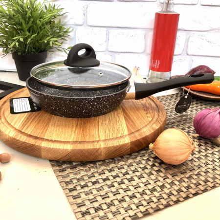 Сковорода с крышкой Edenberg EB - 3429 - 26 см, мрамор ✅ базовая цена $15.42 ✔ Опт ✔ Скидки ✔ Заходите! - Интернет-магазин ✅ Фортуна-опт ✅