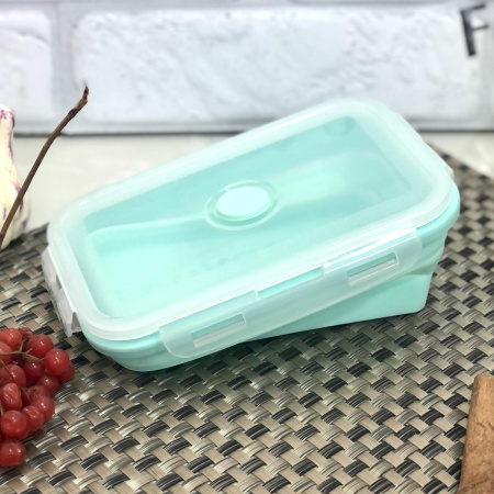 Ланч-бокс силиконовый складной A-Plus - 1911С ➜ картинка -Интернет-магазин ✅ Fortuna-opt.com.ua. ✅ Ланч-бокс силиконовый складной A-Plus - 1911С ➜ фото ➜ розн цена $2.10 - Интернет-магазин ✅ Fortuna-opt.com.ua. ✅