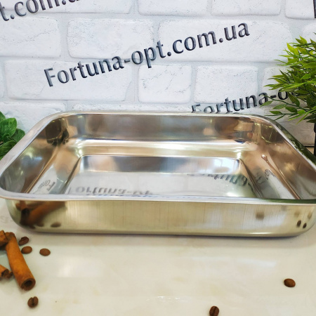 Противень для запекания (нержавеющая сталь) A-Plus - 0765  ✅ базовая цена $6.55 ✔ Опт ✔ Скидки ✔ Заходите! - Интернет-магазин ✅ Фортуна-опт ✅