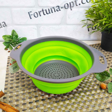 Дуршлаг силиконовый складной A-Plus - 1216 ✅ базовая цена $1.54 ✔ Опт ✔ Скидки ✔ Заходите! - Интернет-магазин ✅ Фортуна-опт ✅