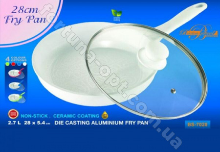 Сковорода с керамическим покрытием Bohmann - 7028 - 28 см ✅ базовая цена $15.76 ✔ Опт ✔ Скидки ✔ Заходите! - Интернет-магазин ✅ Фортуна-опт ✅