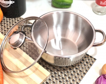 Кастрюля из нержавеющей стали Home Perfect - 2309 - 3 л ✅ базовая цена 366.13 грн. ✔ Опт ✔ Скидки ✔ Заходите! - Интернет-магазин ✅ Фортуна-опт ✅