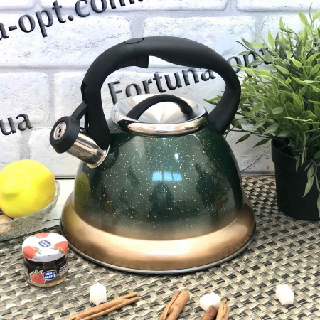 Чайник нержавеющий с мраморным покрытием 3,0 л A-Plus - 1310 ✅ базовая цена $11.83 ✔ Опт ✔ Скидки ✔ Заходите! - Интернет-магазин ✅ Фортуна-опт ✅
