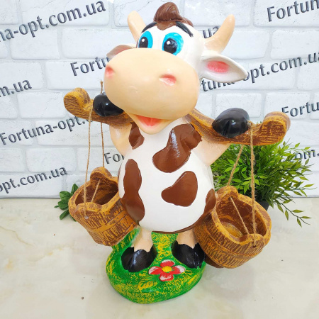  Корова с коромыслом гипс 1715 ✅ базовая цена 399.60 грн. ✔ Опт ✔ Скидки ✔ Заходите! - Интернет-магазин ✅ Фортуна-опт ✅