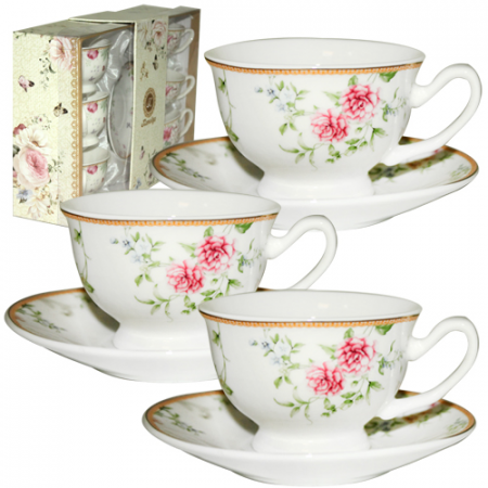 Набор кофейный 12 предметов чашка 80мл/блюдце 10,5 см Франжипан SNT - 020-12-08 ✅ базовая цена 274.75 грн. ✔ Опт ✔ Скидки ✔ Заходите! - Интернет-магазин ✅ Фортуна-опт ✅