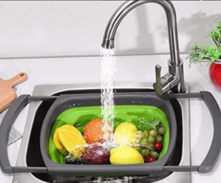 Дуршлаг силиконовый раскладной 38*27 см A-Plus - 1979 ✅ базовая цена $4.17 ✔ Опт ✔ Скидки ✔ Заходите! - Интернет-магазин ✅ Фортуна-опт ✅