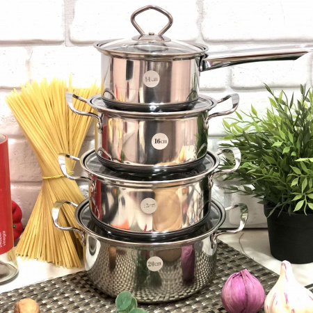 Набор посуды из нержавеющей стали A - Plus - 2067 ➜ Опт и розница ✅ актуальная цена -Интернет магазин ✅ Фортуна ✅