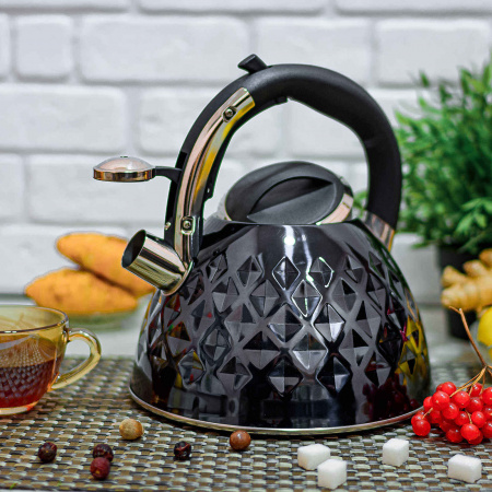 Чайник нержавеющий со свистком Edenberg 3 л EB - 8833 ✅ базовая цена $17.97 ✔ Опт ✔ Скидки ✔ Заходите! - Интернет-магазин ✅ Фортуна-опт ✅