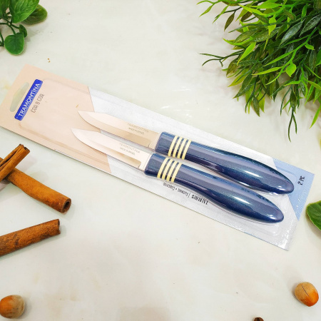 Нож для овощей 76 мм 2 шт/набор Трамонтина COR & COR синяя ручка 23461/233 ✅ базовая цена 165.17 грн. ✔ Опт ✔ Скидки ✔ Заходите! - Интернет-магазин ✅ Фортуна-опт ✅