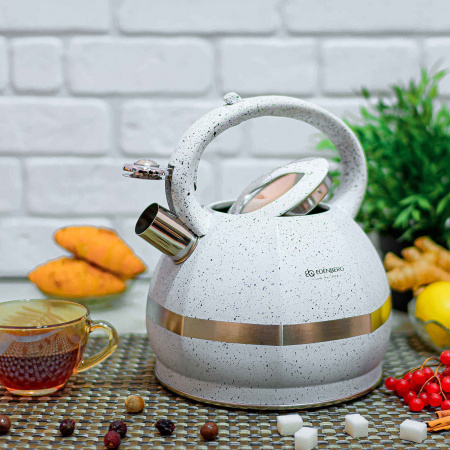 Чайник со свистком мраморный Edenberg EB - 2475 - 3 л ✅ базовая цена $17.62 ✔ Опт ✔ Скидки ✔ Заходите! - Интернет-магазин ✅ Фортуна-опт ✅