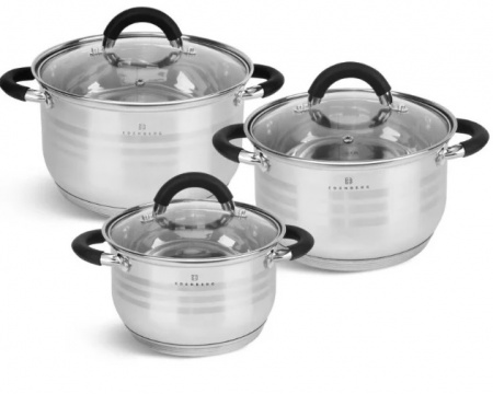 Набор нержавеющих кастрюль 3 шт. Edenberg EB - 2411 ✅ картинка - Интернет-магазин ✅ Fortuna-opt.com.ua. ✅ Набор нержавеющих кастрюль 3 шт. Edenberg EB - 2411➜ Опт и розница ✅ актуальная цена -Интернет магазин ✅ Фортуна ✅
