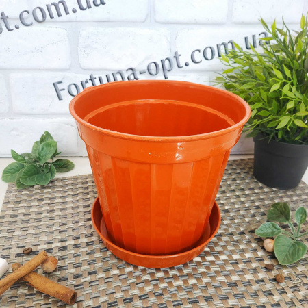 Горшок цветочный Классик №6 17,6*16 см белый/теракот 2935 ✅ базовая цена 43.29 грн. ✔ Опт ✔ Скидки ✔ Заходите! - Интернет-магазин ✅ Фортуна-опт ✅