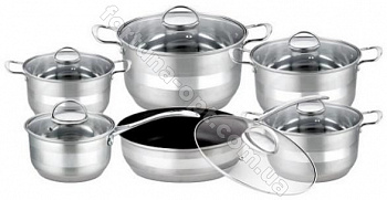 Набор кастрюль со сковородкой Edenberg EB - 3732 ➜ фото изображение - Интернет магазин ✅ Fortuna-opt.com.ua. ✅ Набор кастрюль со сковородкой Edenberg EB - 3732 ➜ Оптом и в розницу ✅ актуальная цена - Интернет магазин ✅ Фортуна ✅