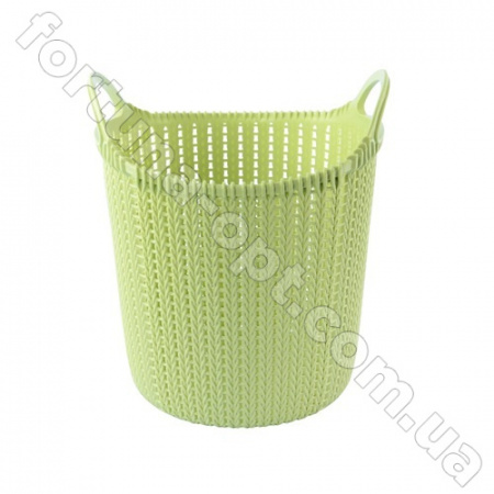 Корзина-плетенка с ручками пластиковая 23*21 см - Stenson - 85458 ✅ базовая цена $2.51 ✔ Опт ✔ Скидки ✔ Заходите! - Интернет-магазин ✅ Фортуна-опт ✅