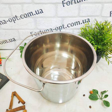 Ведро нержавеющее без крышки A-Plus - 0380 (10 л) ✅ картинка - Интернет-магазин ✅ Fortuna-opt.com.ua. ✅ Ведро нержавеющее без крышки A-Plus - 0380 (10 л) ✅ базовая цена $6.12 ✔ Опт ✔ Скидки ✔ Заходите! - Интернет-магазин ✅ Фортуна-опт ✅