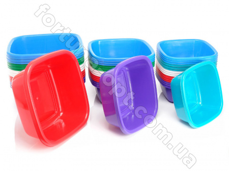 Таз  9л квадратный (Х-2) 0066 ✅ картинка - Интернет-магазин ✅ Fortuna-opt.com.ua. ✅ Таз  9л квадратный (Х-2) 0066 ✅ базовая цена 28.50 грн. ✔ Опт ✔ Скидки ✔ Заходите! - Интернет-магазин ✅ Фортуна-опт ✅