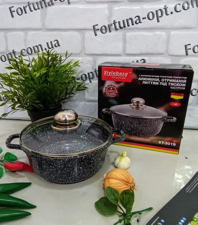 Казан 1.4л A-Plus 16см круглый мрамор 3018 ✅ картинка - Интернет-магазин ✅ Fortuna-opt.com.ua. ✅ Казан 1.4л A-Plus 16см круглый мрамор 3018 ✅ базовая цена $9.71 ✔ Опт ✔ Скидки ✔ Заходите! - Интернет-магазин ✅ Фортуна-опт ✅